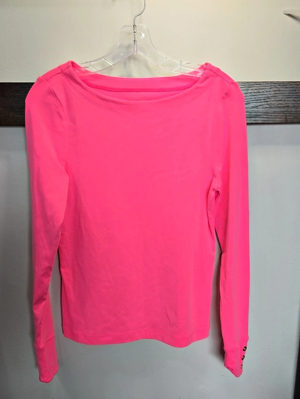 Lilly Pulitzer Aleah Top Long Sleeve in Pink Size Medium